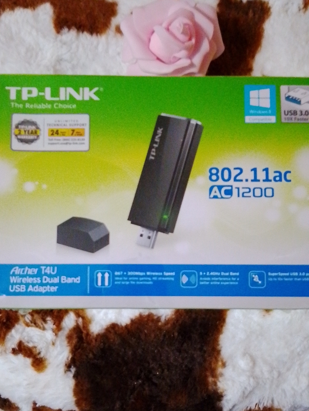 TP-Link Archer T4U USB AC1200 Wi‑Fi Adapter — Black